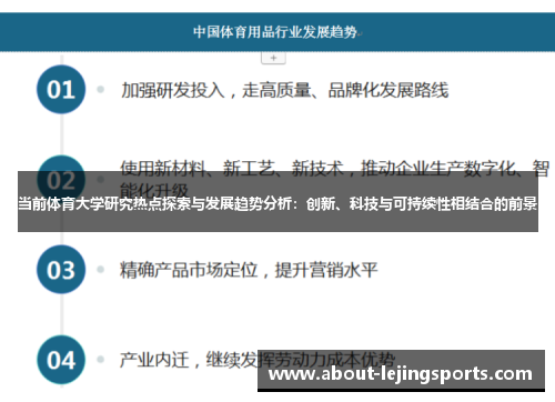 当前体育大学研究热点探索与发展趋势分析：创新、科技与可持续性相结合的前景